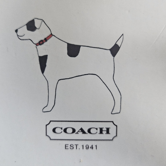 Coach Red/SilverDog Collar With Charm Size L NWT - Picture 6 of 9